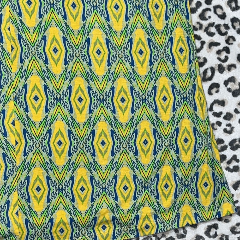 Vintage Pink Rose Vibrant Yellow and Green Maxi Dress - Picture 13 of 15